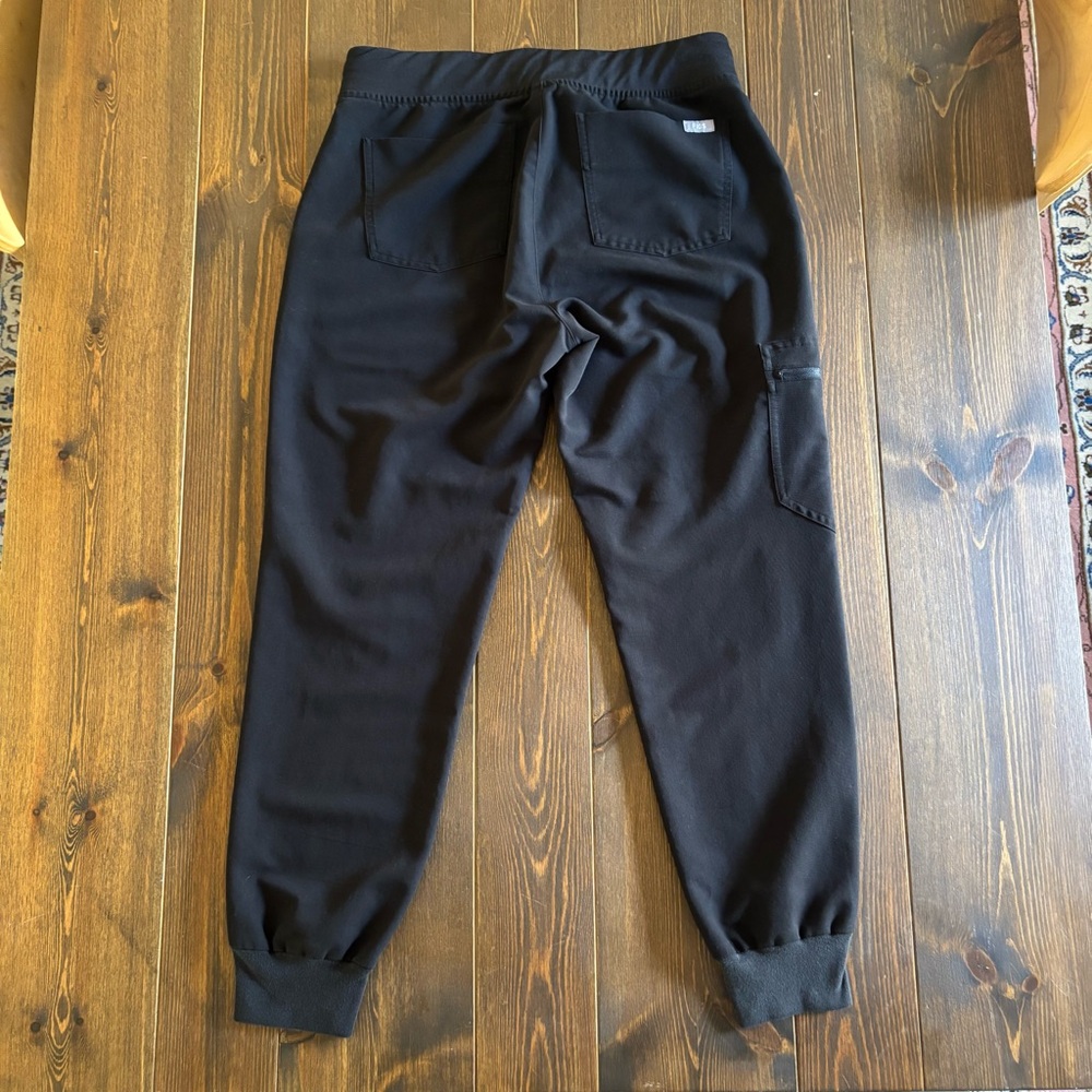 FIGS Zamora Jogger Scrub Pants Black Small Petite S/P Classic Fit 6-Pocket - Picture 4 of 12